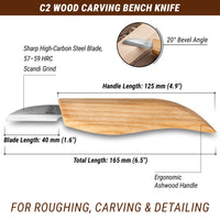 Bench Carving Knife – 40 mm Blade