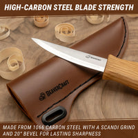 Sloyd Carving Knife with Leather Sheath