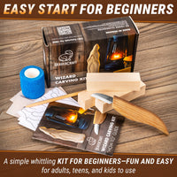 Wizard Carving Kit + Safety Gloves (S)