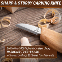 Wizard Carving Kit + Safety Gloves (S)