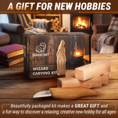 Wizard Carving Kit – Complete Starter Whittling Kit for Beginners, Kids & Adults – DIY03