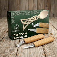 Wizard & Celtic Spoon Carving Bundle - Complete Beginner Whittling Set for Adults & Teens