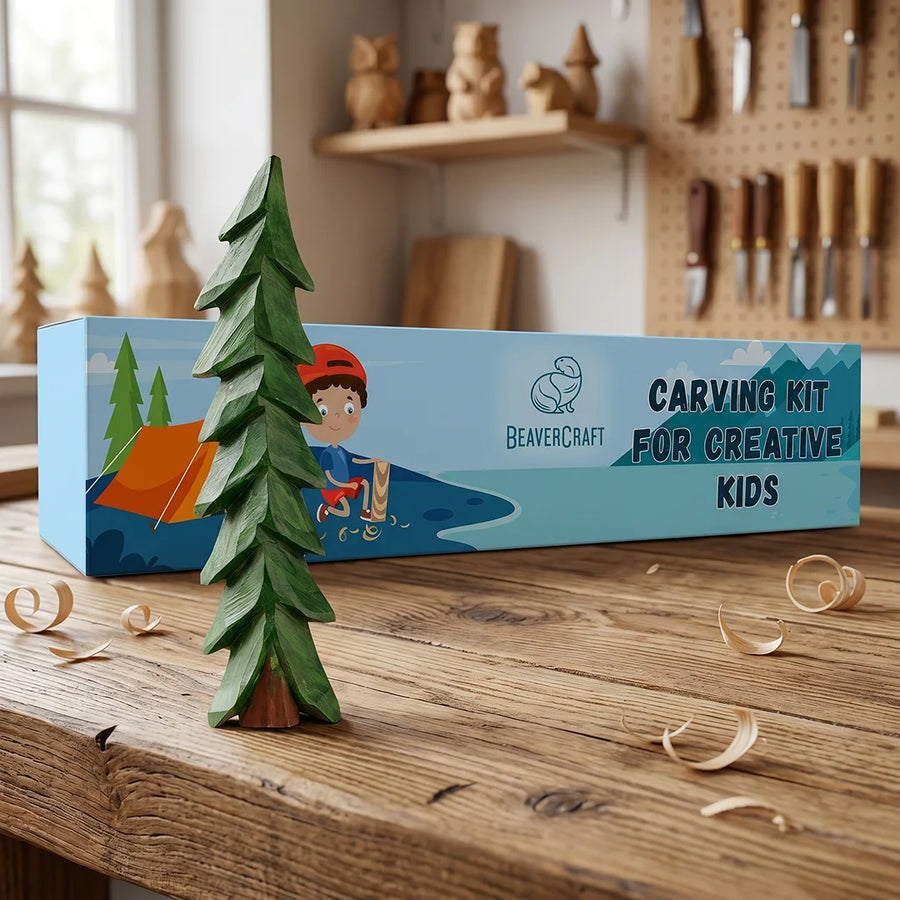 Spruce Tree Carving Kit