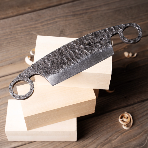 Compact Hand-Forged Drawknife with Sheath