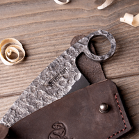 Compact Hand-Forged Drawknife with Sheath