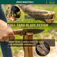 Bushcraft Knife Bundle – Nightfall, Dusk & Shadow, 3 pcs