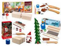 Holiday Carving Trio – Santa, Tree & Mushroom