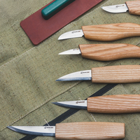 Wood Carving Knife Set in Tool Roll, 6 pcs