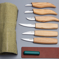 Wood Carving Knife Set in Tool Roll, 6 pcs