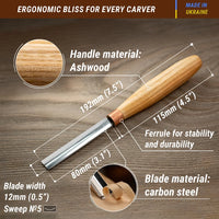 Compact Gouge – Sweep 5, 12 mm