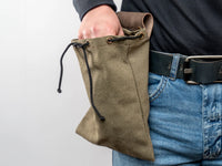 Leather & Canvas Foraging Belt Pouch