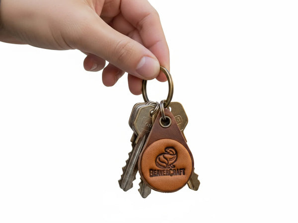 Leather Keychain (Beaver)