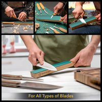 Dual-Sided Leather Paddle Strop