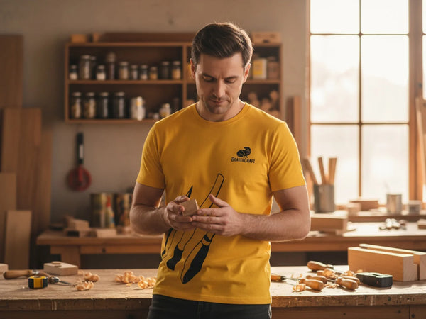 BeaverCraft Men’s T-Shirt (Yellow)