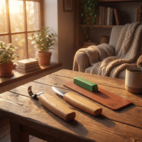 Left-Handed Starter Spoon Carving Set, 2 pcs