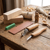 Left-Handed Spoon Carving Set with Detail Knife, 2 pcs