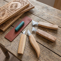 Chip Carving Knife Set in Book Case, 4 pcs