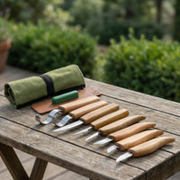 Wood Carving Tool Set in Tool Roll, 8 pcs