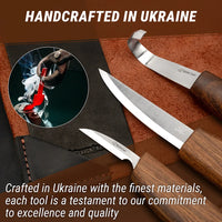 Premium Spoon Carving Knife Set, 3 pcs