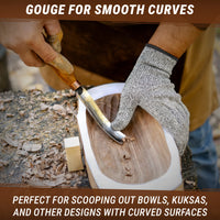 Spoon Carving Set with Gouge, 3 pcs