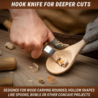 Spoon Carving Set with Gouge, 3 pcs