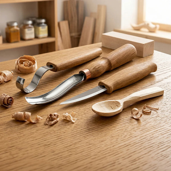 Spoon Carving Set with Gouge, 3 pcs