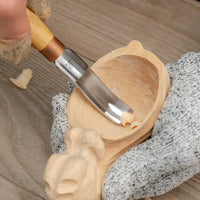 Spoon Carving Set with Gouge in Tool Roll, 3 pcs