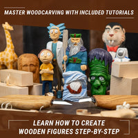 Whittling Knife Set with Basswood Blocks, 2 pcs