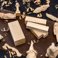 Whittling Knife Set with Basswood Blocks, 2 pcs