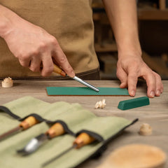 4-Piece Wood Carving Tool Set – Wood Carving Gouge Chisel Set in Tool Roll – SC01