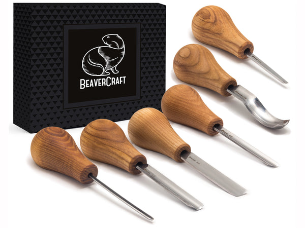 Palm Carving Tool Set in Gift Box, 6 pcs