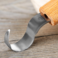 Spoon Carving Hook Knife – Oak Handle, 25 mm