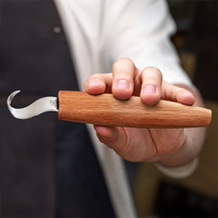Spoon Carving Hook Knife – Oak Handle, 25 mm
