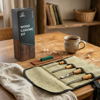 Gouge & V-Tool Set with Bent Gouge, 4 pcs