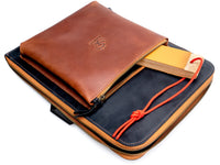 Leather Tool Bag with Outer Pocket, 8 slots