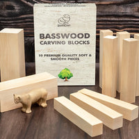 Basswood Carving Block Set, 10 pcs