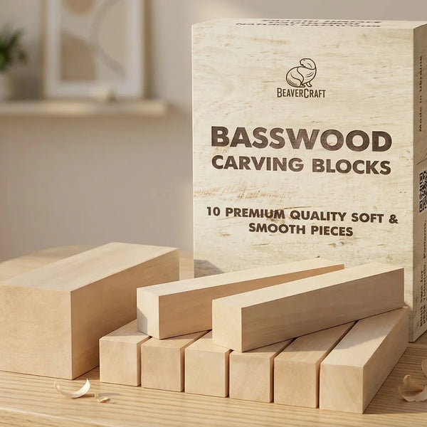 Basswood Carving Block Set, 10 pcs