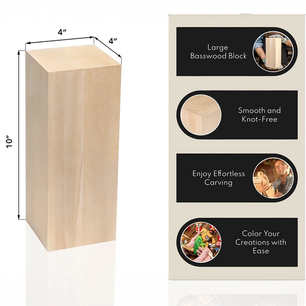 Large Basswood Carving Block