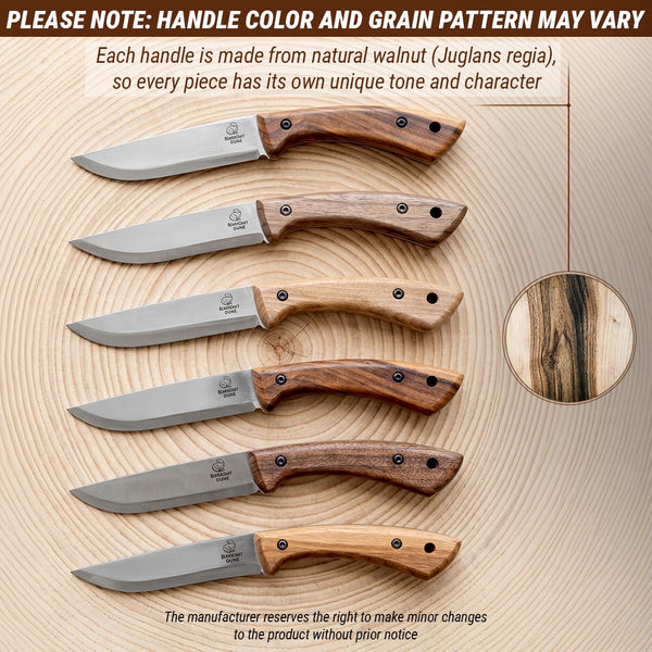 Bushcraft Knife Dune – Carbon Steel, Leather Sheath
