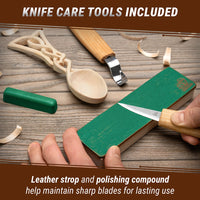 Celtic Spoon Carving Kit + Safety Gloves (S)