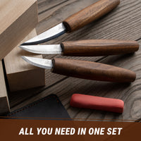 Premium Whittling Knife Set, 3 pcs