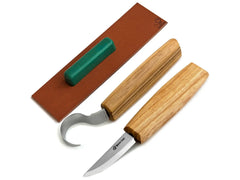 Left-Handed 2-Piece Starter Spoon Carving Set – Mini Wood Carving Knife Set for Beginners – S01L