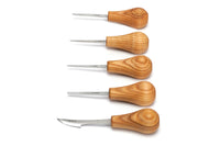 S70 – Erweitertes Holzschnitzset - Messer, Meißel, Hohleisen und Schärfzubehör (incl.Werkzeughalter)