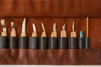 Leather Tool Roll, 8 slots