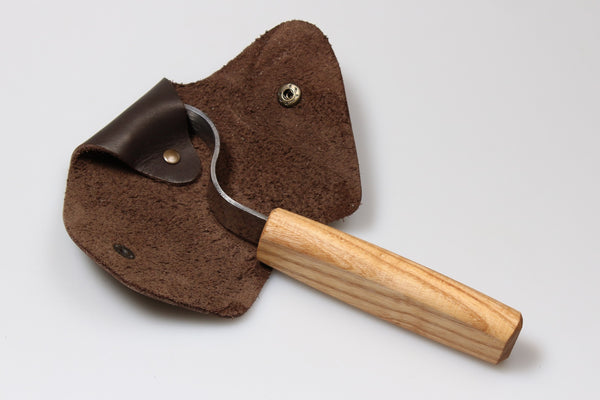 Spoon Carving Hook Knife with Sheath, 25 mm