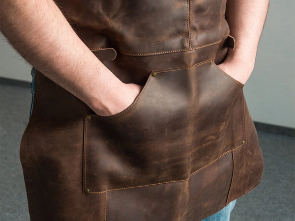 Leather Carving Apron – Brown