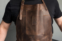 Leather Carving Apron – Brown