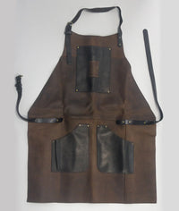 Leather Carving Apron – Black & Brown