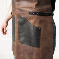 Leather Carving Apron – Black & Brown