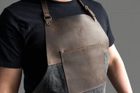 Canvas & Leather Carving Apron